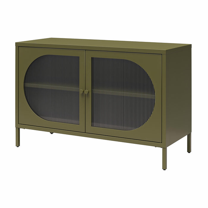 Luna - Wide 2 Door Accent Cabinet - Olive Green