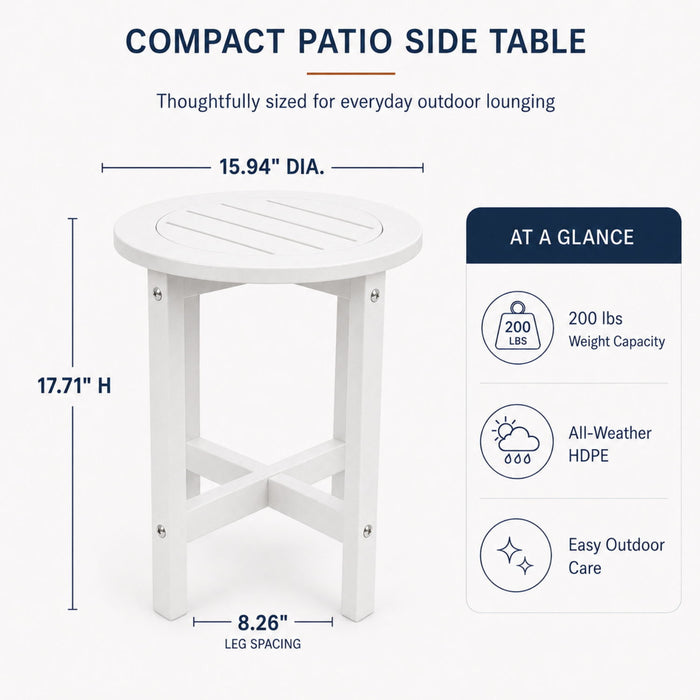 Round Outdoor Side Table