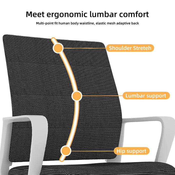 Minimalist Office Chair With Soft Backrest