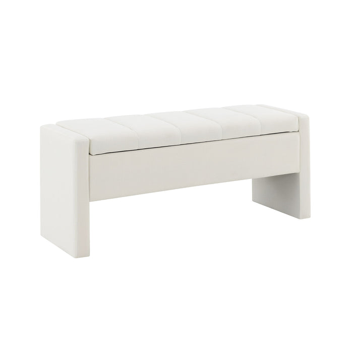 Modern Upholstered Large Bed End Bench With Storage