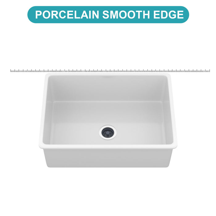 Rectangular Deep Single Bowl, Kitchen Sink With Dual Mount Installation