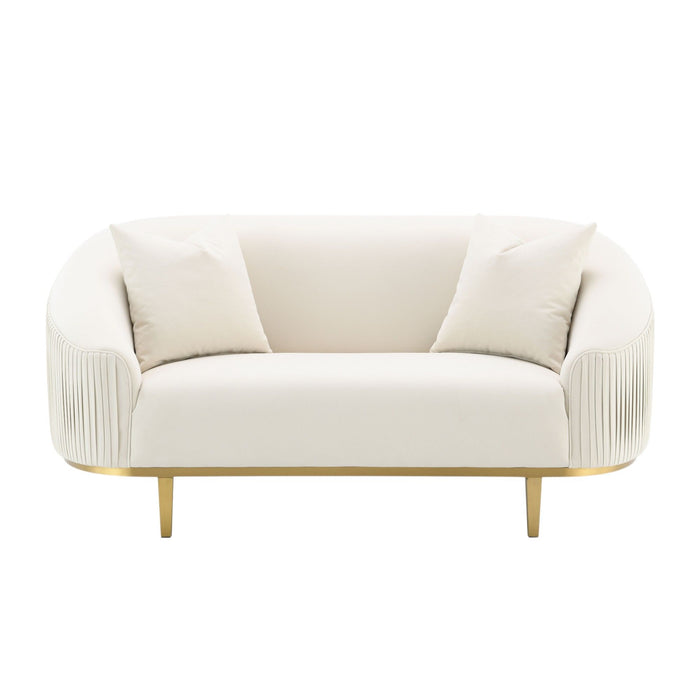 Martina - Loveseat With 2 Pillows - Ivory