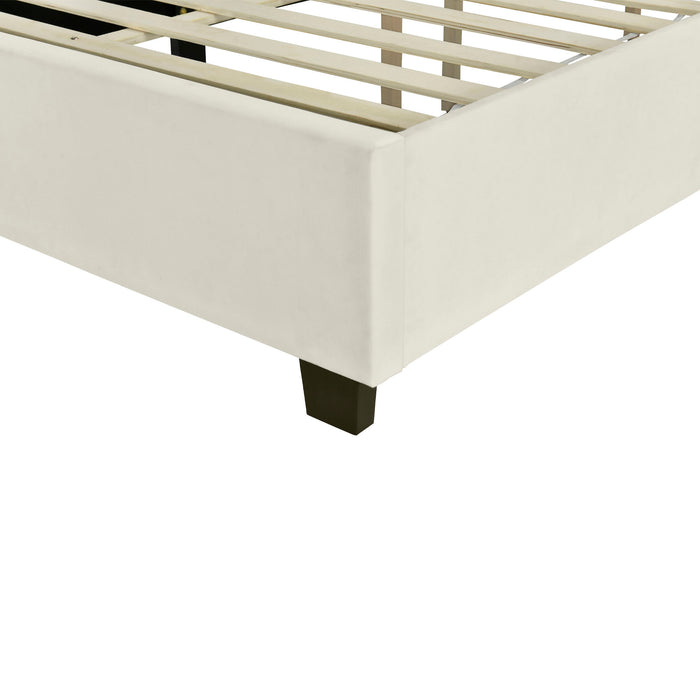 Upholstered Platform Bed With Big Headboard