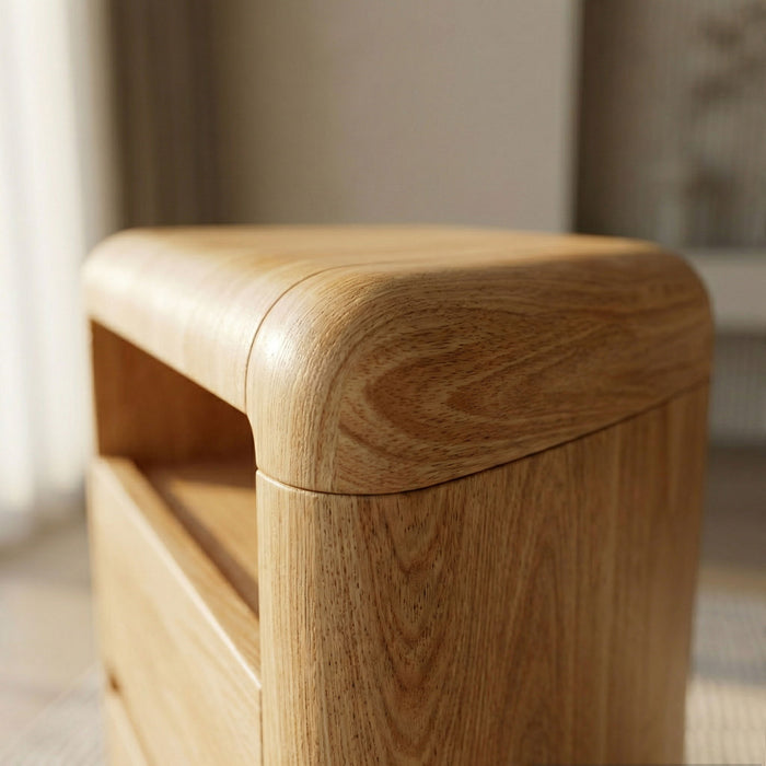 Nightstand With 2 Drawers And Shelves