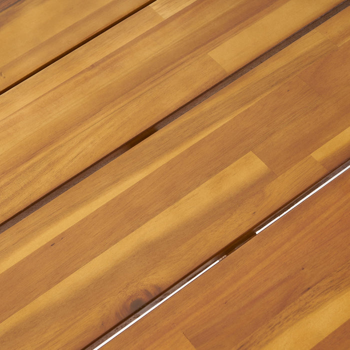 Huckleberry - Acacia Wood Outdoor Dining Table With Plant Hanger - Teak