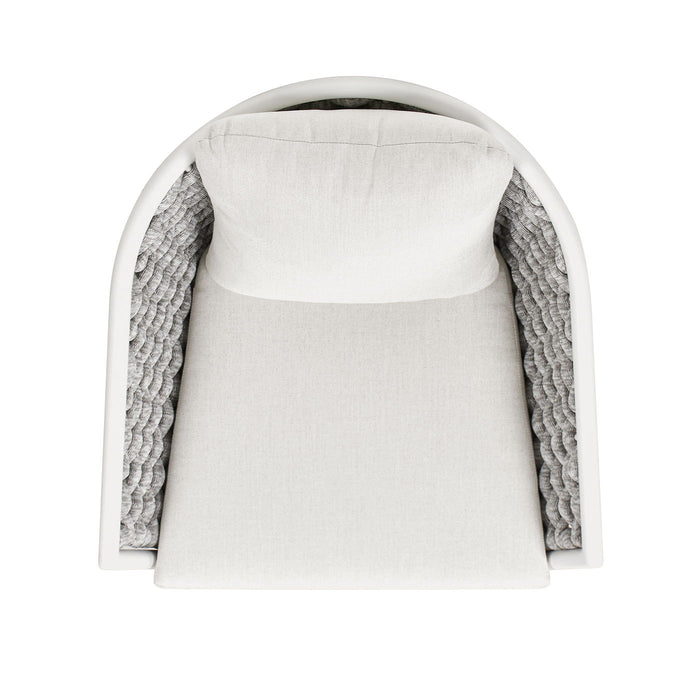 Rowan - Rope Barrel Back Patio Accent Arm Chair (Set of 2) - Optic White