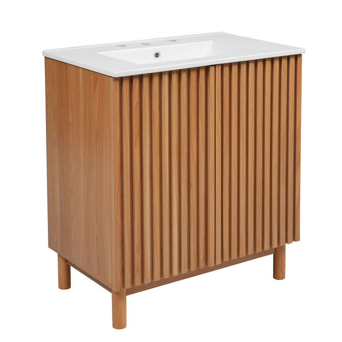 Traditional Bathroom Vanity With Ceramic Sink