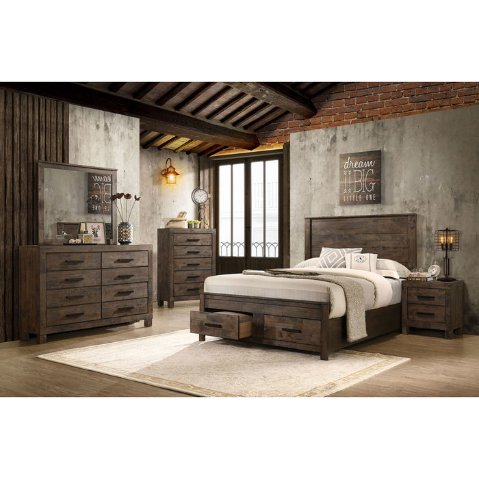 Greely - Eastern King Storage Bed - Brown