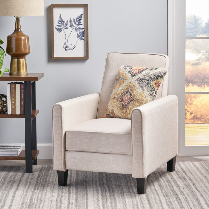 Upholstered Push Back Recliner Chair For Living Room