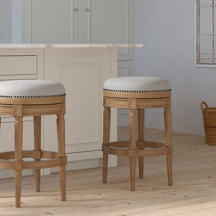 Rustic Elegance Backless Swivel Stool