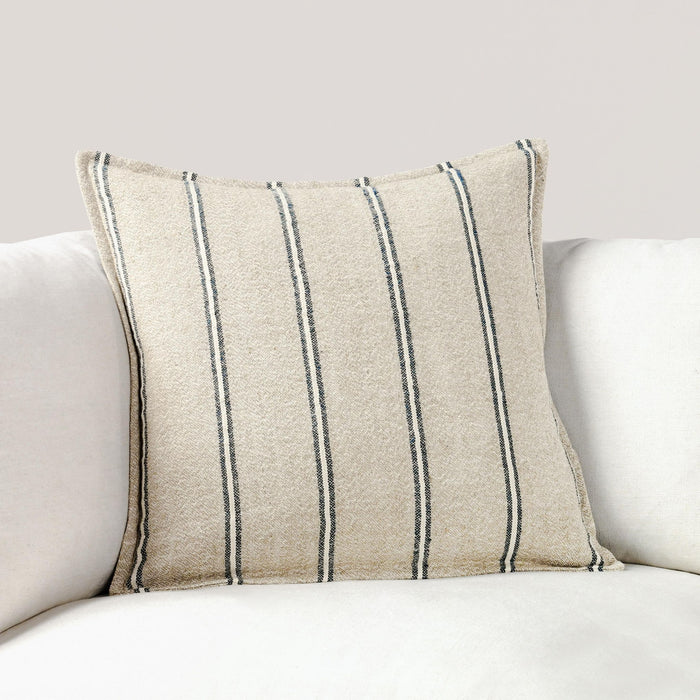 Delgada - 26" x 26" Pillow - Natural / Blue
