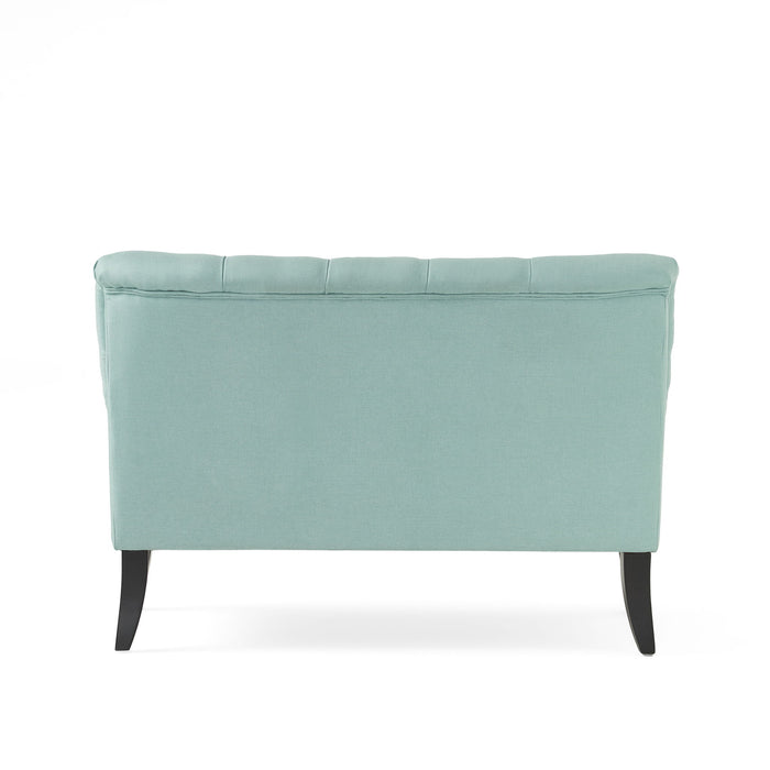 Nicole - French Style Upholstered Loveseat With Tufted Backrest