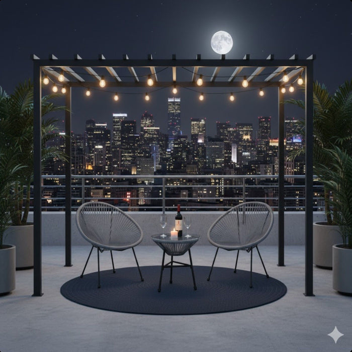 Acapulco Style 3 Piece Patio Bistro Set With Chairs