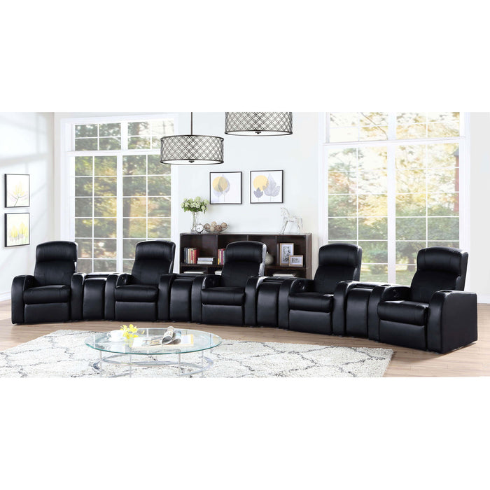 Upholstered Recliner With Cup Holder Comfort Lounge Chair - Black