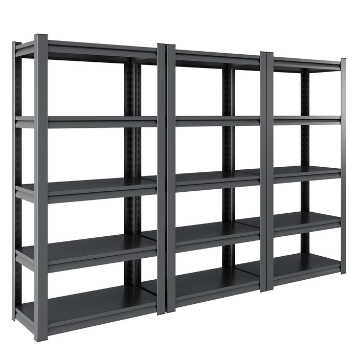 Industrial Heavy Duty Metal Garage Shelving Unit, Adjustable Storage Rack