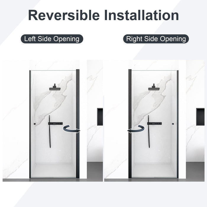 Semi Frameless Circular Pivot Shower Door With 1 / 4" Sgcc Tempered Glass