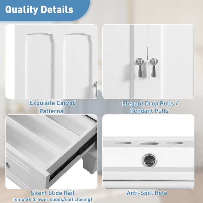 Bathroom Vanity With Sink, Cabinet With Adjustable Shelf And Drawer Divider