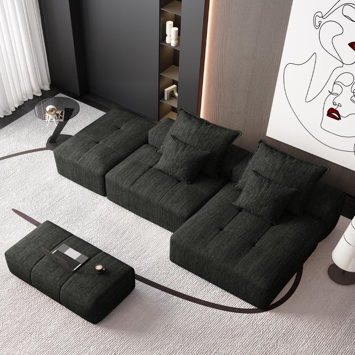 Modern Oversized Diy Combination, Modular Sectional Sofa With Pillows