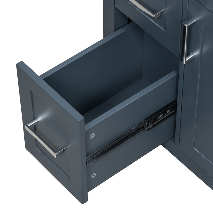 Modern Bathroom Vanity With Sink, Flip Drawer & 2 Drawers, Soft Close Hinges, Adjustable Shelf