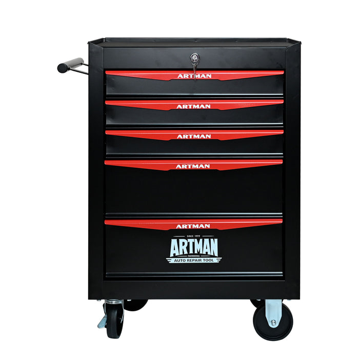 Rolling Metal Tool Chest With Drawers, Steel Storage Cabinet With Ball Bearing Slides