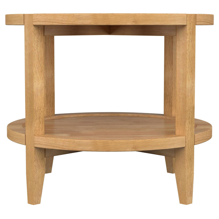Isbell - Round Table With Storage Shelf