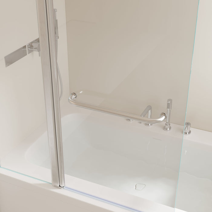 Shower Doors For Bathtub With Tempered Glass