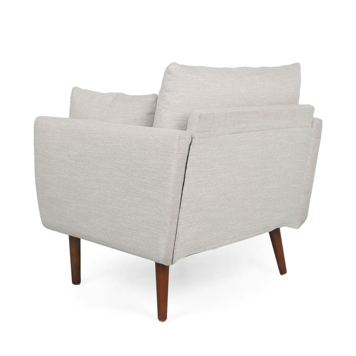 Luminate - Upholstered Fabric Club Chair With Tapered Legs And 2 Accent Pillows
