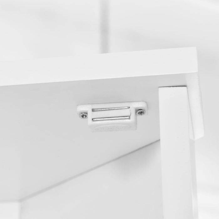 Multi Functional Corner Cabinet With Adjustable Shelves And 2 Doors