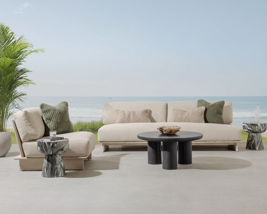 Livia - Teak Outdoor Sofa - Taupe