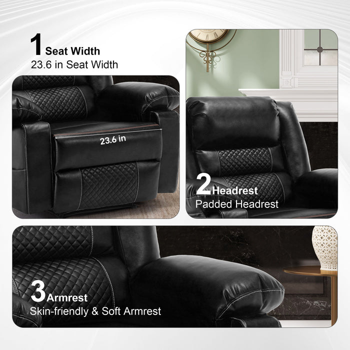 Breathable Leather Massage Recliner Manual Chair
