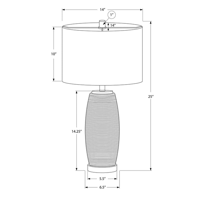Lighting, Table Lamp, Ceramic, Modern - Gray