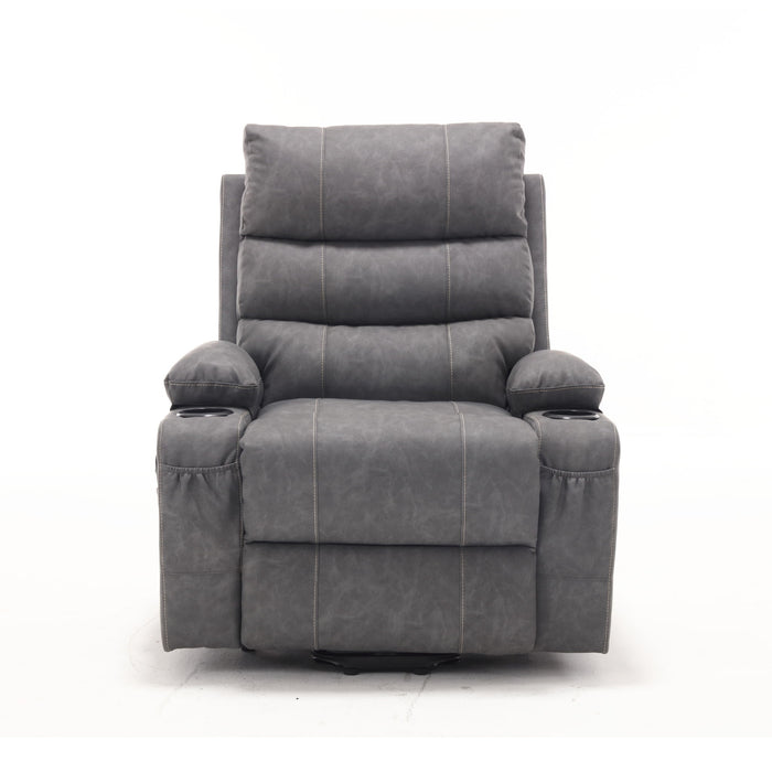 Large Size Electric Power Lift Recliner Chair Sofa With 8 Point Vibration Massage And Lumbar Heat