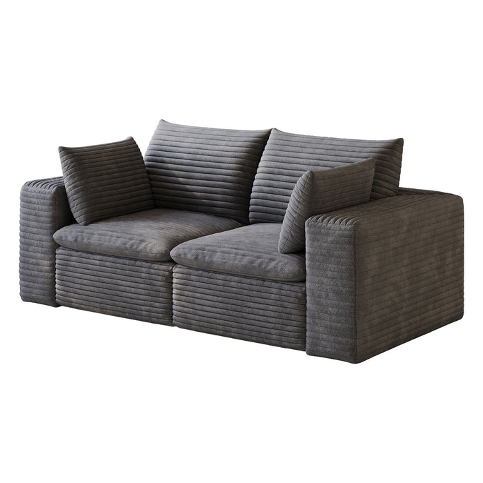 Cloud Sofa, Deep Seat Couches, Removable Cushion For Living Room - Dark Gray