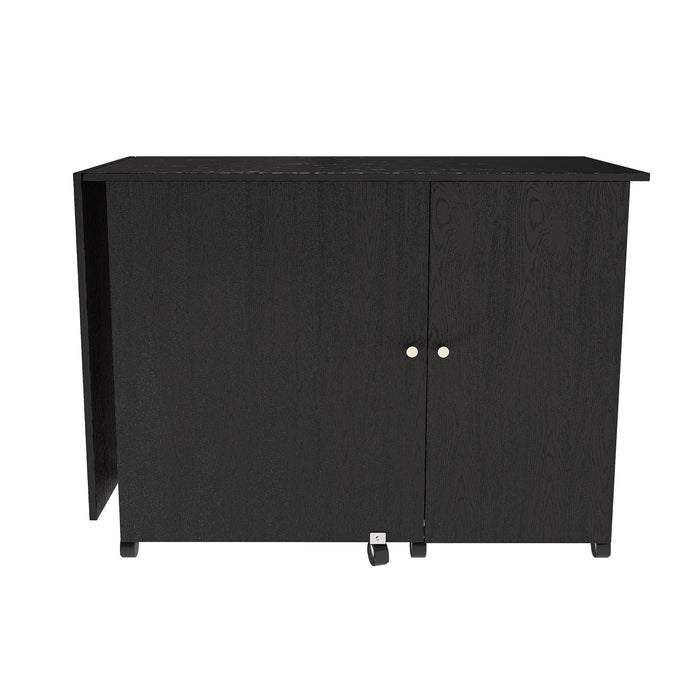 Foldable Sewing Table With Locking Casters