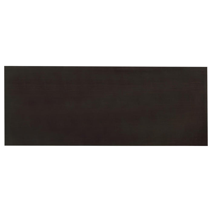 2 Drawer Floating Top Office Desk, Storage Features - Cappuccino