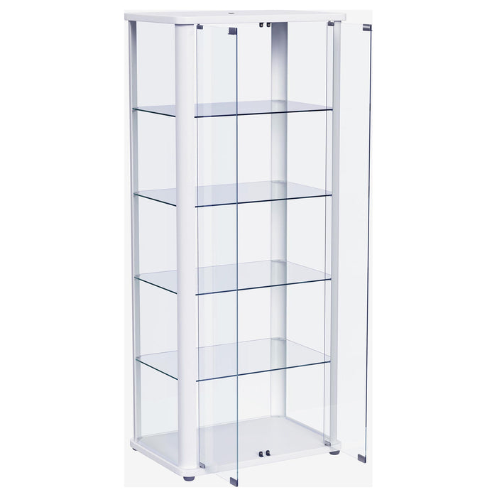 Nevra - 4 Shelf Display LED Curio Cabinet