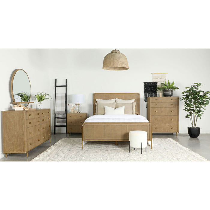 Stevie - Rectangular 5 Drawer Chest - Sand