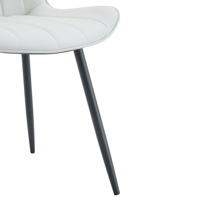 Modern Minimalist Dining Chair Set, Extended Seat Cushion