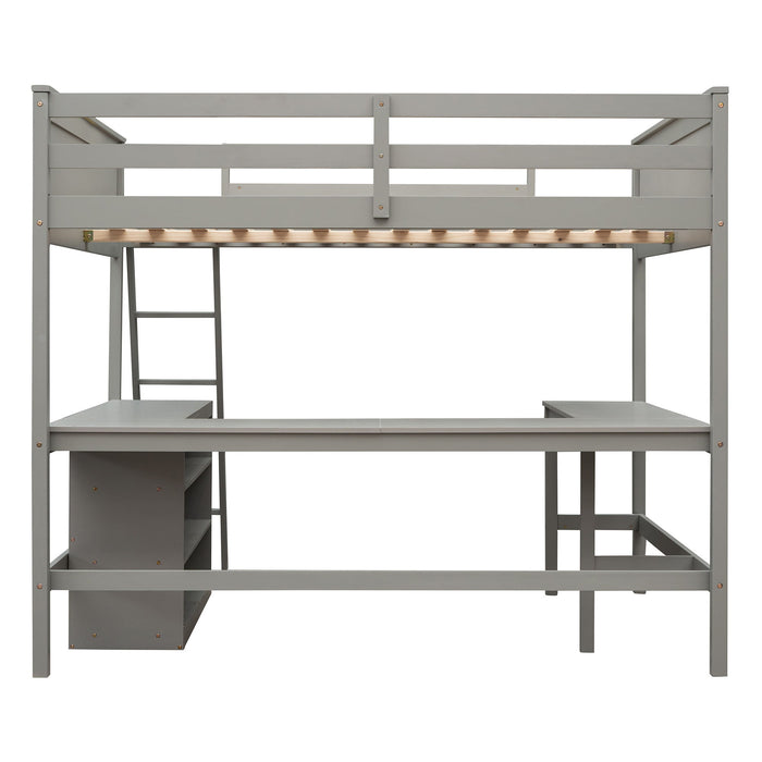Loft Bed With Shelves With Desk