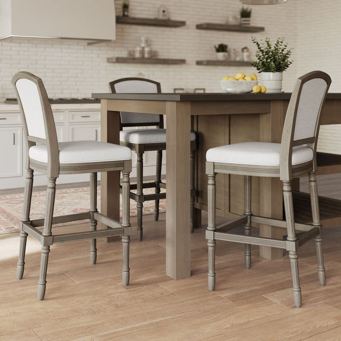 Stool With Upholstered Seat And Back