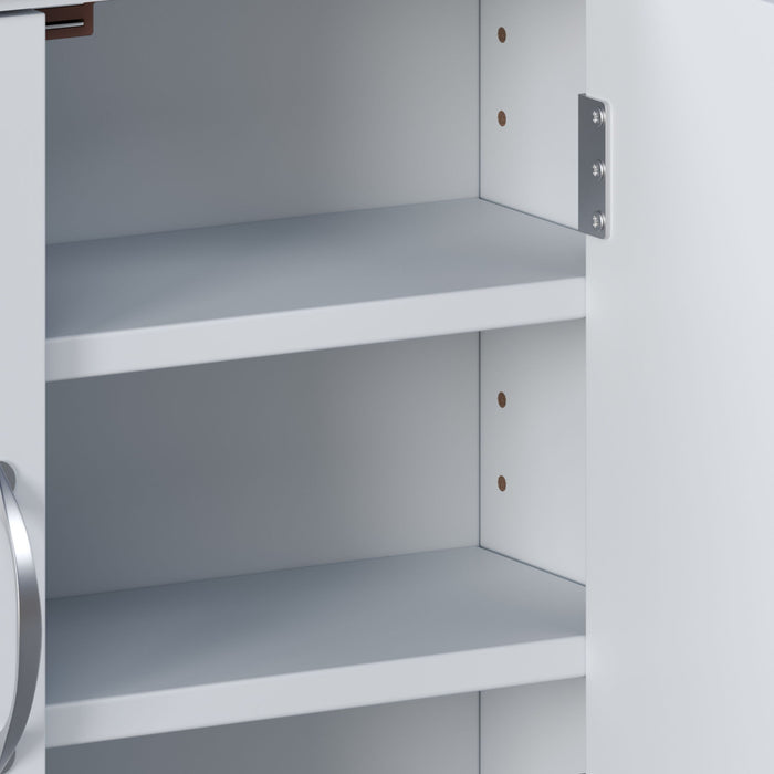 Multi Functional Wall Mounted Cabinet With Adjustable Shelves For Bathroom