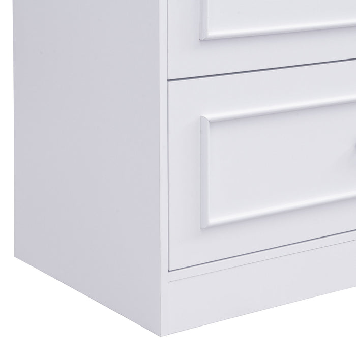 Arched Top Storage Cabinet With Fixed 2 Tier Shelves, 2 Large Drawers