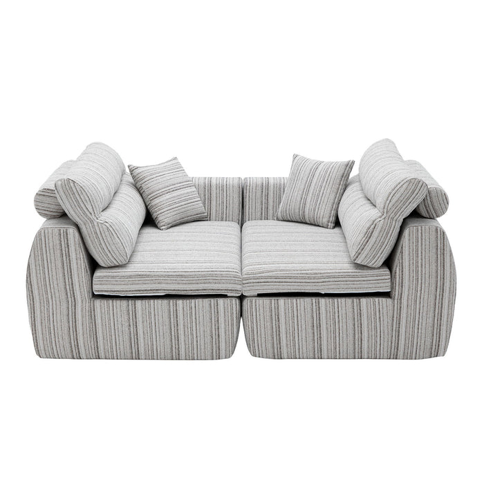 3 Seater, Couch With Throw Pillows For Living Room