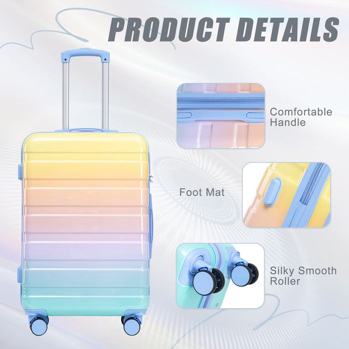 Luggage Set 20" /24" /28" With Combination Lock And Silent Wheels