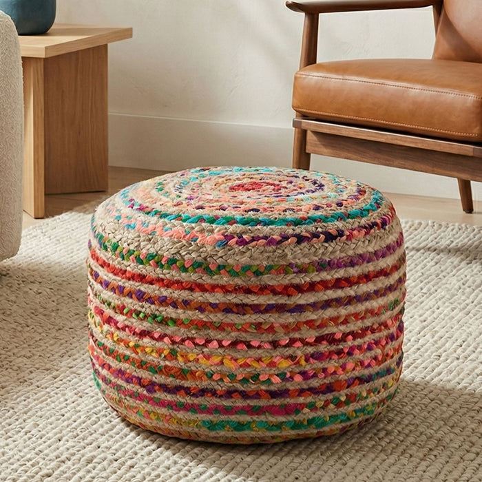 Margo - Handcrafted Round Pouf