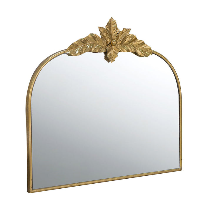 Arched Wall Mirror With Metal Frame, Wall Mirror For Living Room