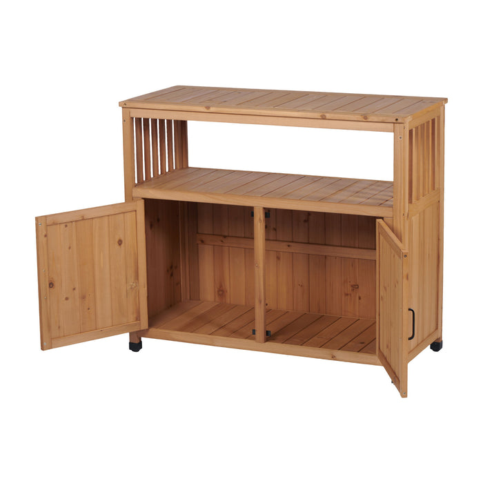 Patio Bar Table Set With Storage