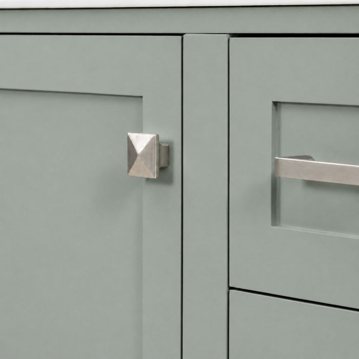 Bathroom Vanity With Sink, Soft Closing Door And Drawers - Light Green