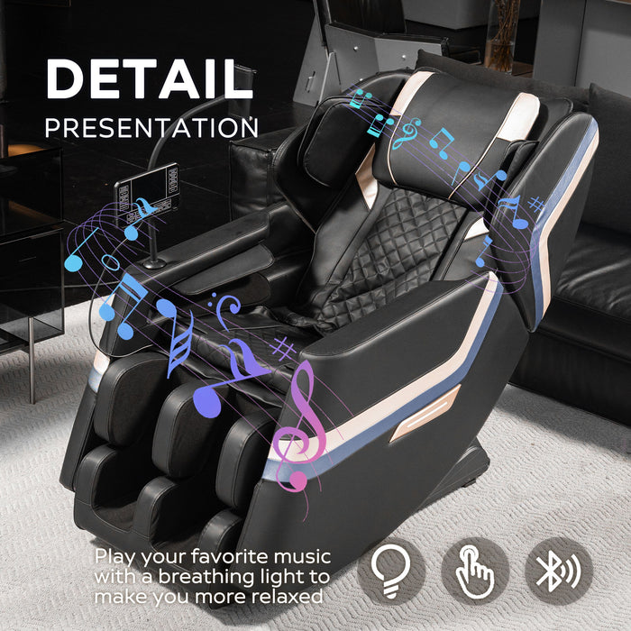 Massage Chair Recliner, Zero Gravity & Full Body Air Pressure - Black