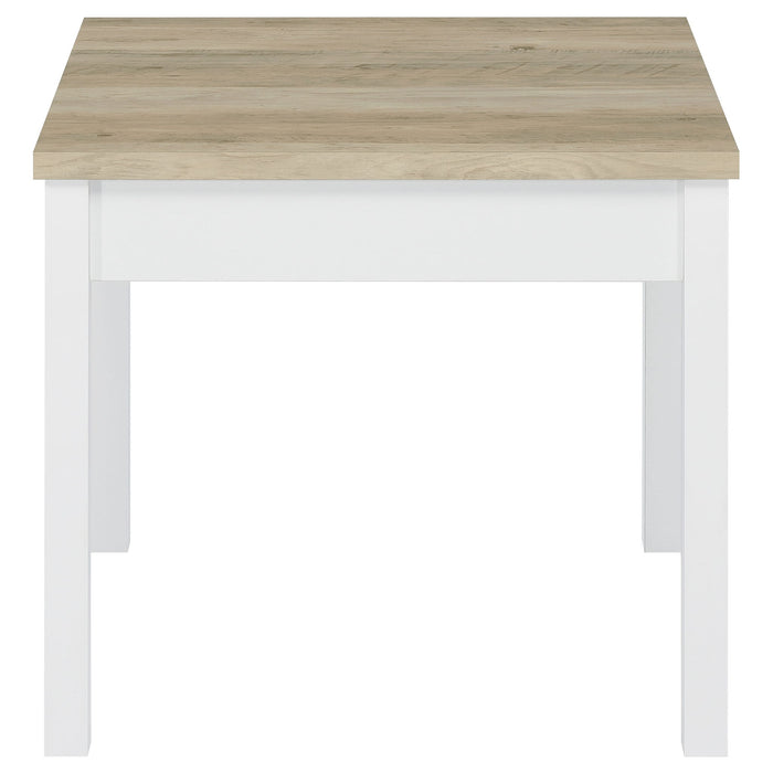 Quintara - 3 Piece Coffee Table Set - Natural / White